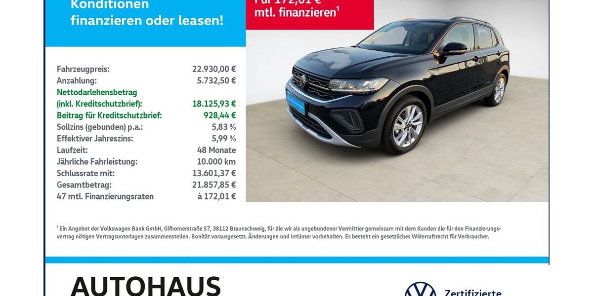 VW T-Cross 18.056 km 22.460 &euro; Bitterfeld-Wolfen 06749