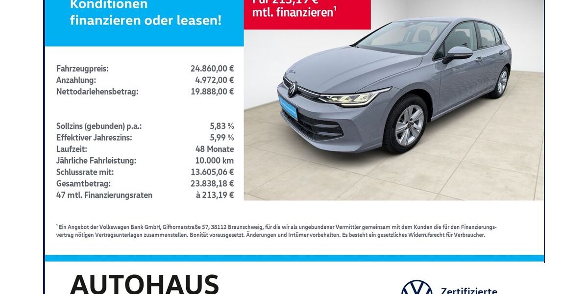 VW Golf 8.449 km 24.860 &euro; Bitterfeld-Wolfen 06749