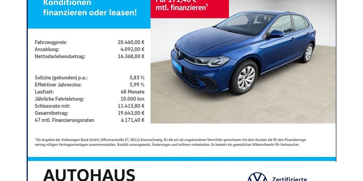 VW Polo 4.785 km 20.460 &euro; Bitterfeld-Wolfen 06749