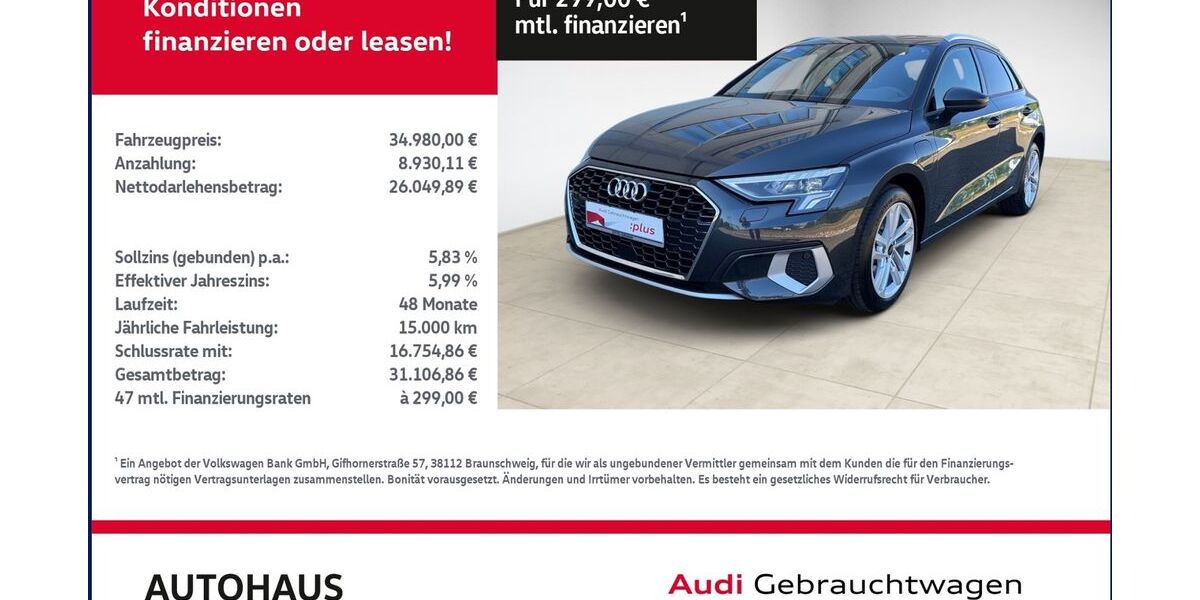 Audi A3 4.201 km 34.979 &euro; Bitterfeld-Wolfen 06749