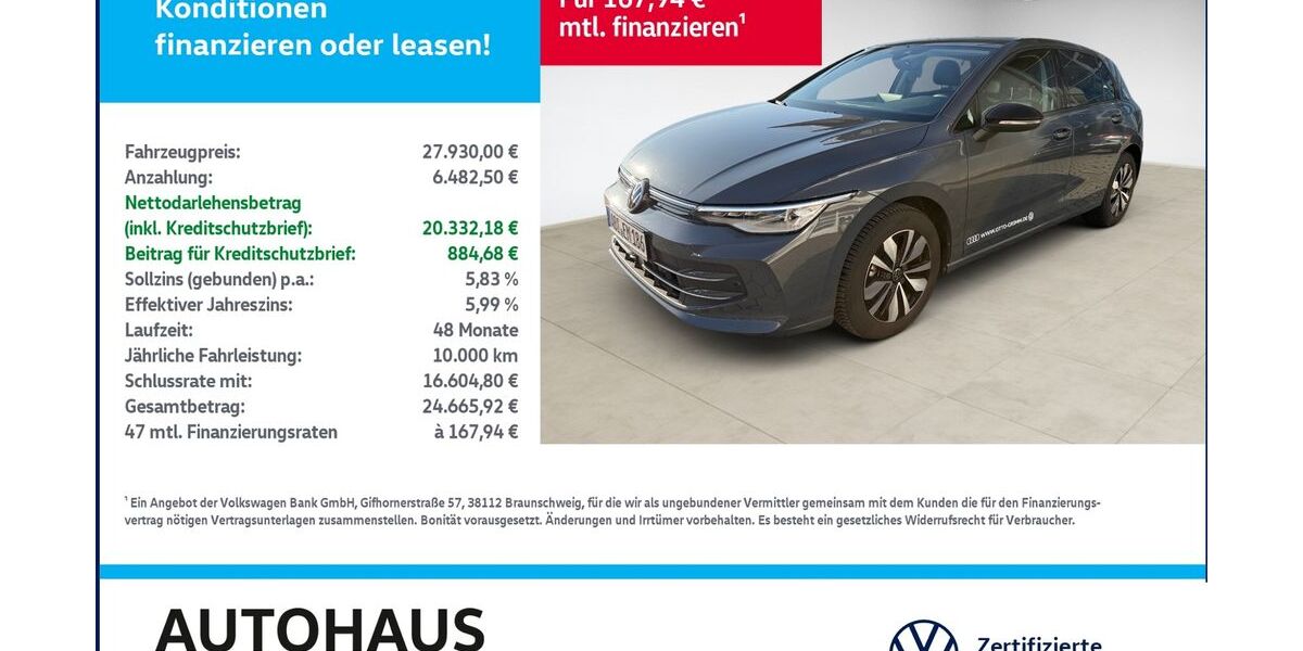 VW Golf 19.450 km 27.930 &euro; Bitterfeld-Wolfen 06749