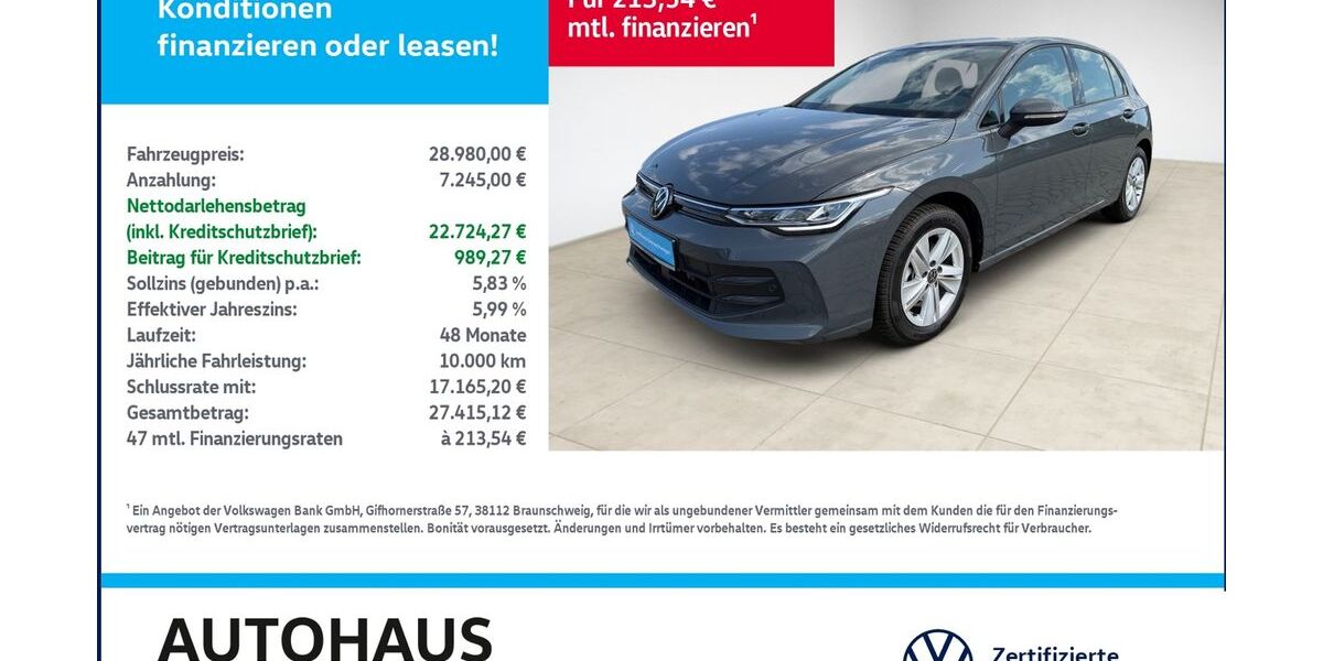 VW Golf 14.864 km 27.980 &euro; Bitterfeld-Wolfen 06749