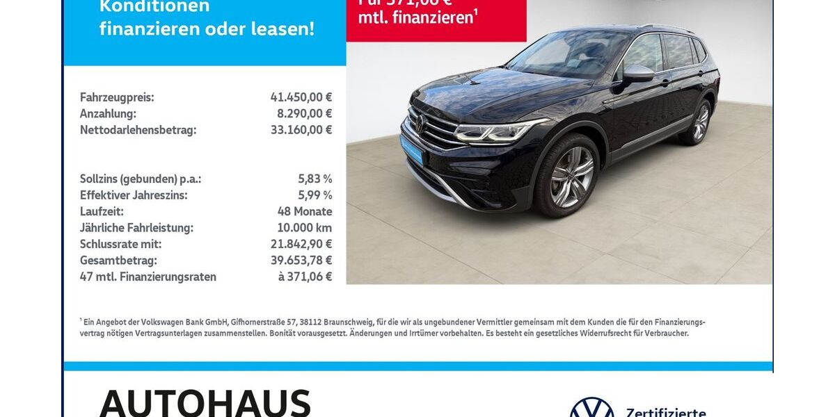 VW Tiguan Allspace 36.871 km 40.990 &euro; Bitterfeld-Wolfen 06749