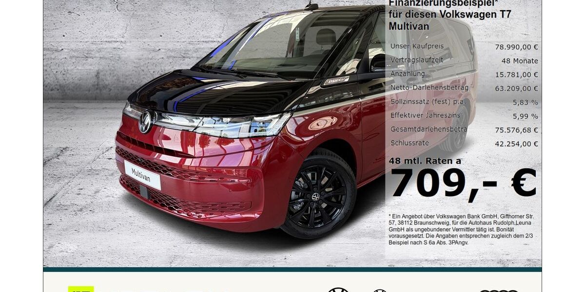 VW T7 Multivan 2.000 km 78.990 &euro; Leuna 06237