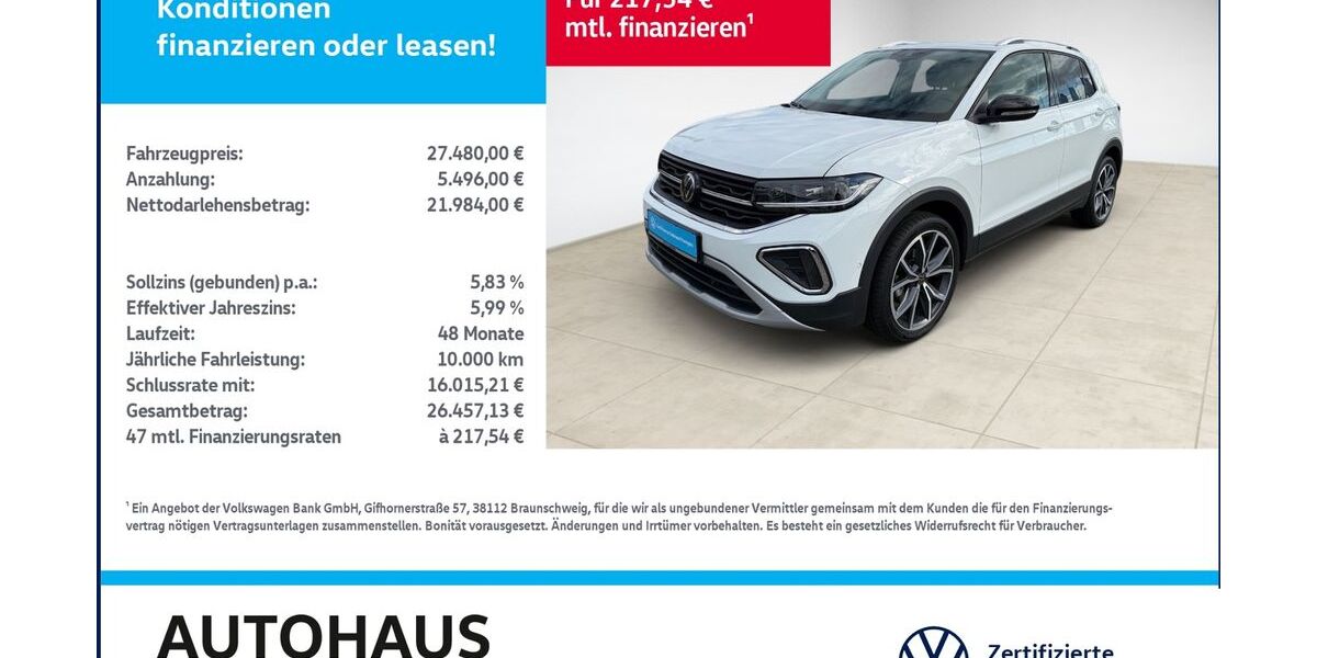 VW T-Cross 19.855 km 25.980 &euro; Bitterfeld-Wolfen 06749