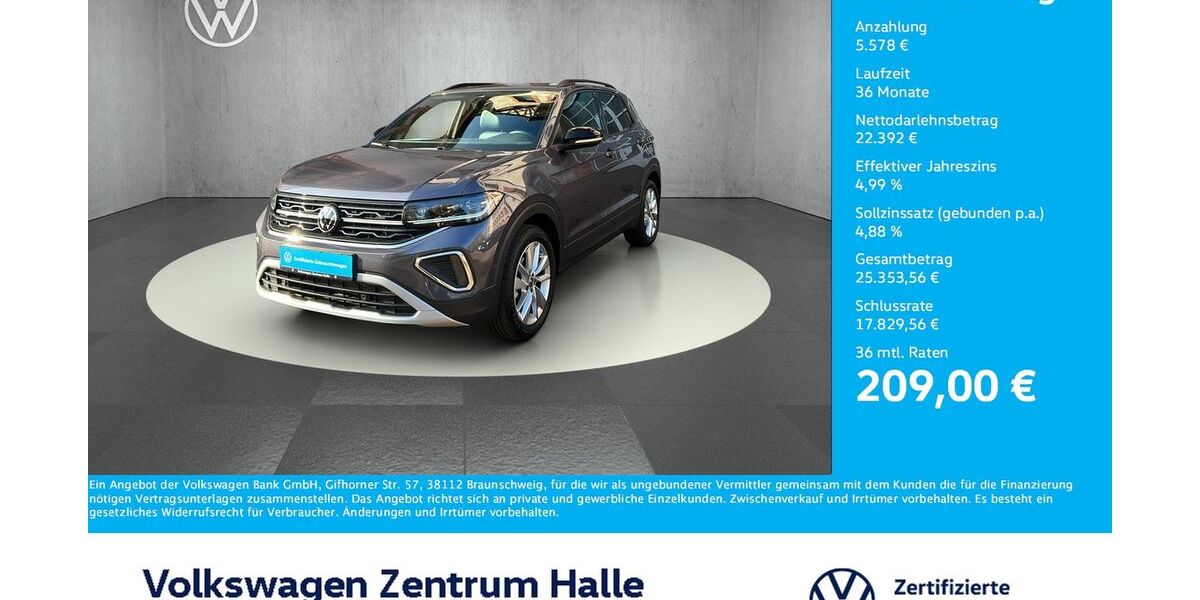 VW T-Cross 16.387 km 27.970 &euro; Halle/Saale 06110