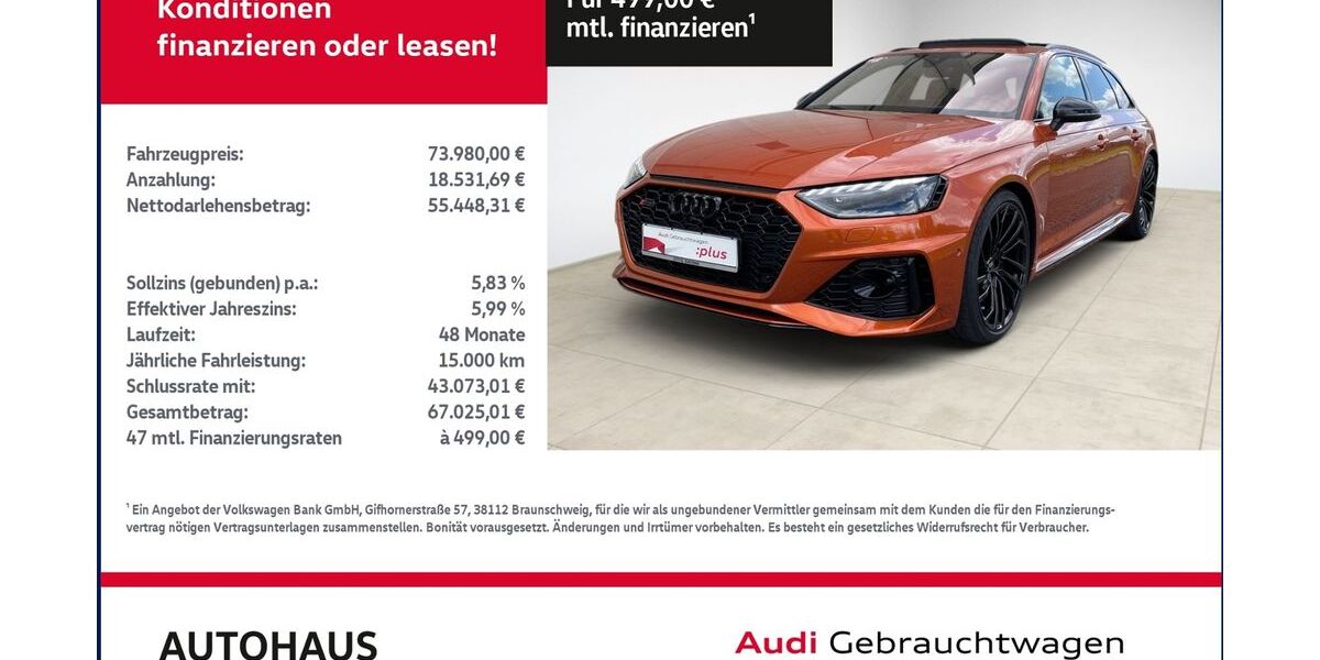 Audi RS4 10.992 km 73.979 &euro; Bitterfeld-Wolfen 06749