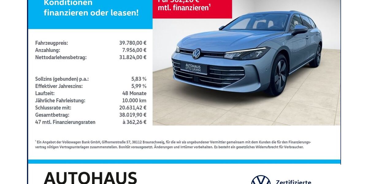 VW Passat Variant 12.135 km 38.980 &euro; Bitterfeld-Wolfen 06749