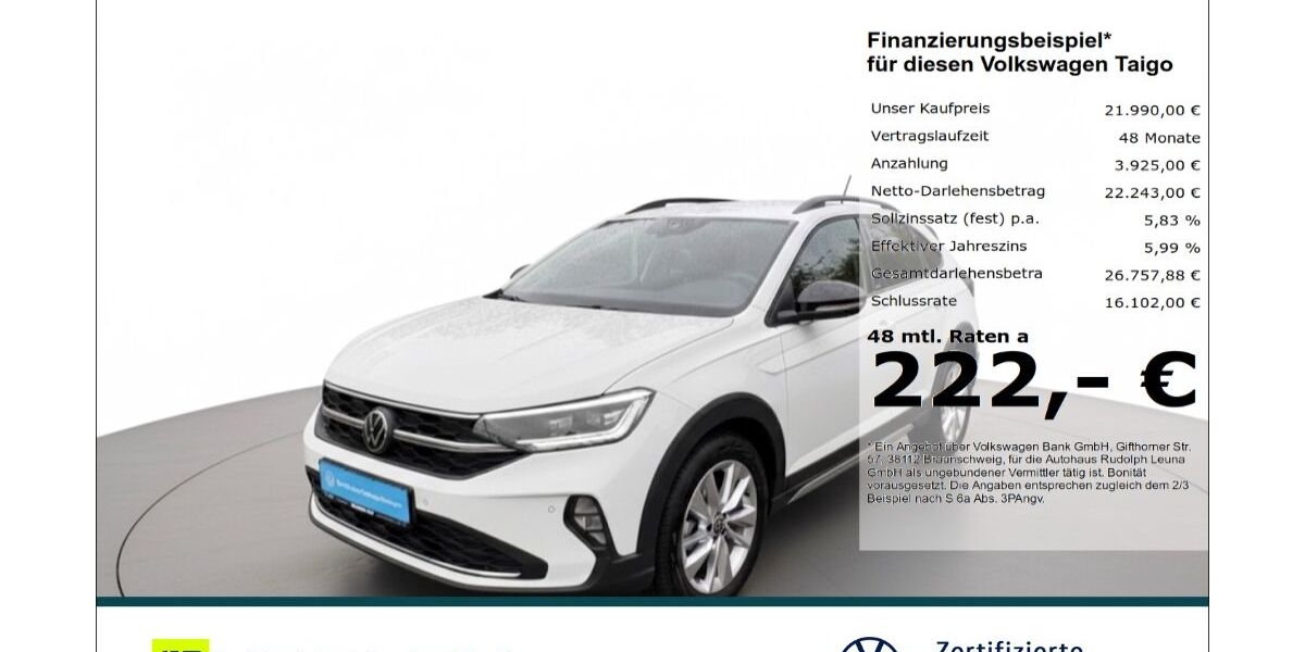 VW Taigo 7.150 km 20.970 &euro; Leuna 06237