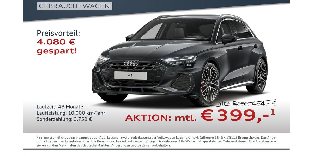 Audi A3 3.200 km 45.980 &euro; Halle 06122