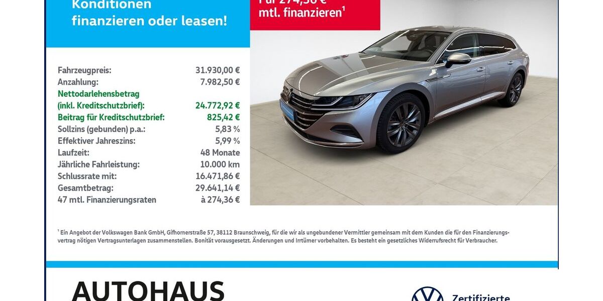 VW Arteon 39.236 km 31.460 &euro; Bitterfeld-Wolfen 06749