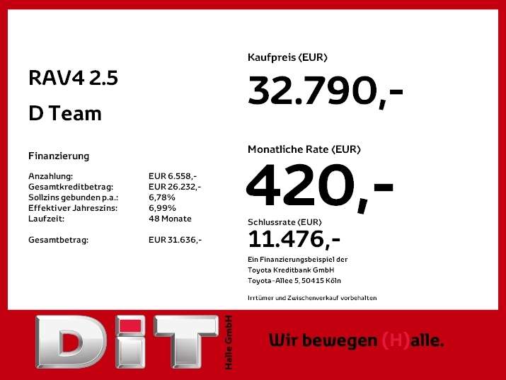 Toyota RAV 4 20.809 km 32.790 &euro; Halle 06130