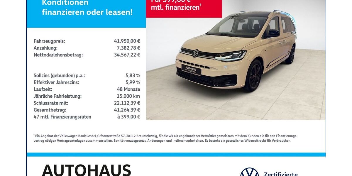 VW Caddy Maxi 3.500 km 40.980 &euro; Bitterfeld-Wolfen 06749