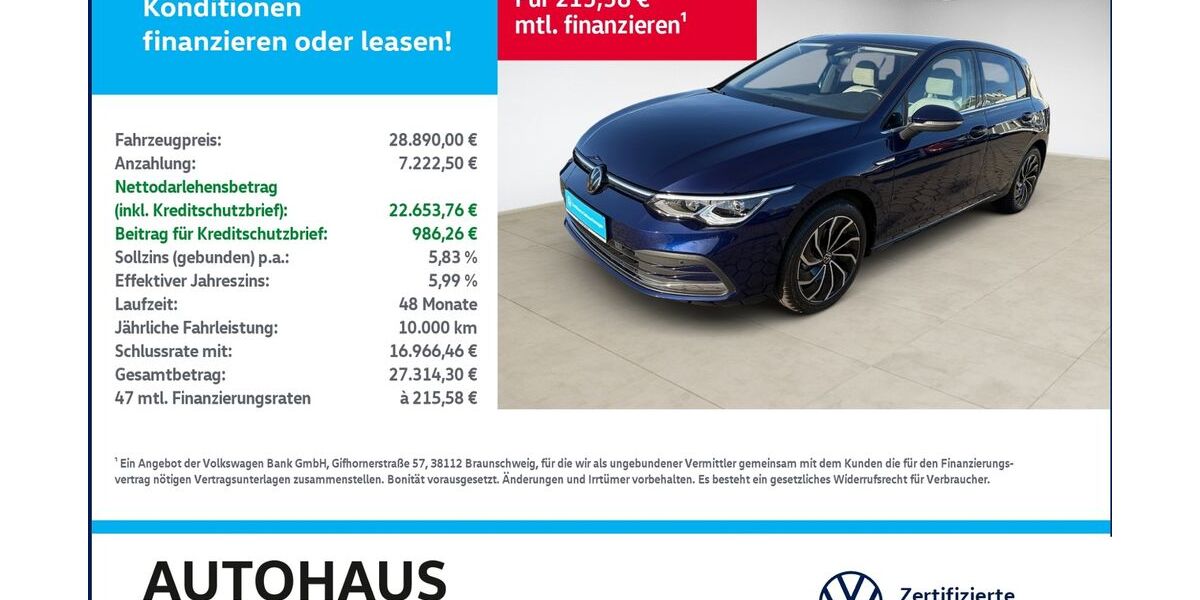 VW Golf 22.448 km 28.990 &euro; Bitterfeld-Wolfen 06749